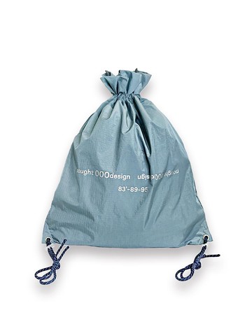 Reverse Logo Gym Sack_Dusty Blue