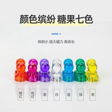 安安包材🔥彩色圖釘磁鐵 彩色磁鐵 立體磁鐵 透明磁鐵圖釘 強力磁鐵 彩色磁釘 強磁 辦公磁鐵 白板 圖磁性貼 文具貼
