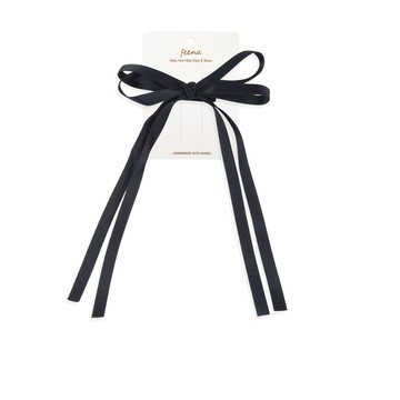 Feena - No.59蝴蝶結髮夾-黑