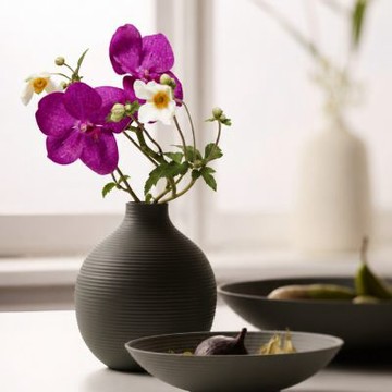 《Philippi》德國 Lim橫紋花器(岩灰) | 花瓶 花盆