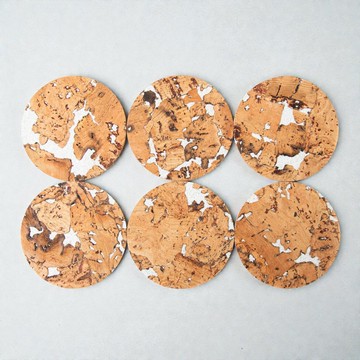 軟木杯墊 (Cobble White)