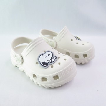 SNOOPY 史努比 S25995CWHT 兒童 花園鞋 女鞋 洞洞鞋 涼鞋 防水 台灣製 奶油白【iSport愛運動】