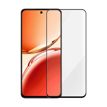 Metal-Slim OPPO Reno 12F 5G 全膠滿版9H鋼化玻璃貼-晶鑽黑