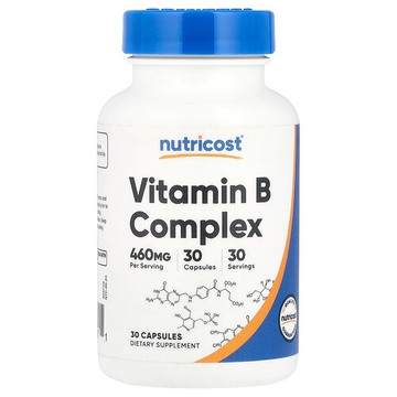 Nutricost, 維生素 B 複合物，30 粒膠囊