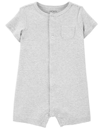 Baby Striped Snap-Up Romper