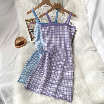 甜辣風奶甜吊帶連衣裙女夏季薄款辣妹奶乖設計感小眾爆款奶辣裙子