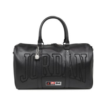[ACS] Nike 行李袋 Jordan Monogram 黑 皮革 手提 圓筒包 JD2613045AD-003