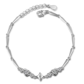 925純銀手鍊鑲鑽手環-優雅別緻氣質百搭生日情人節禮物女飾品73ly11【獨家進口】【米蘭精品】