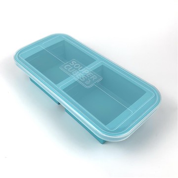 美國SOUPER CUBES - 多功能食品級矽膠保鮮盒-2格-500ml/格