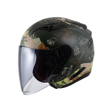 SOL SO-7E 探險者_消光綠/棕 開放式安全帽