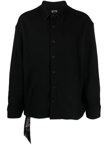 Destin - bandana-print button-up jacket - men - Wool/Cashmere/Polyamide - M - Black