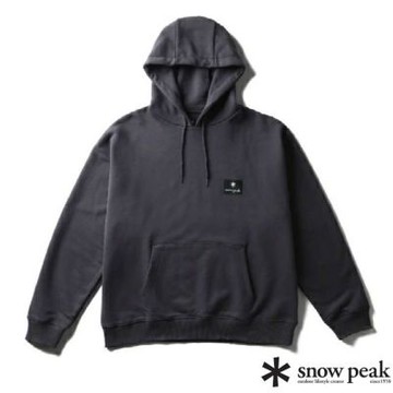 【Snow Peak JP】男女 中性 新標準方形標誌連帽衫.帽T.上衣.T恤_NSD-SW-25AU002 炭灰