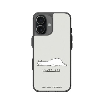 iPhone 17 Clear (相機按鈕) 酷墨灰 - ilovedoodle (Lim Heng Swee) - Llazy Day 羊駝