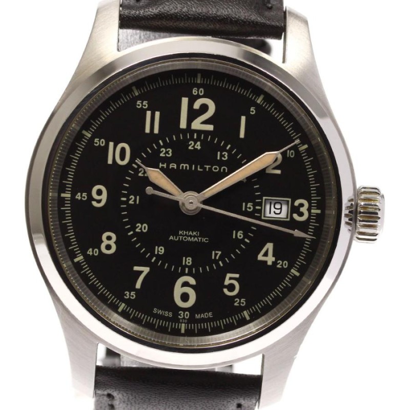 ☆良品【HAMILTON】ハミルトン カーキフィールド デイト H705950 自動 
