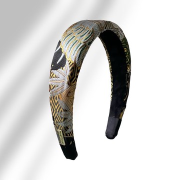 立體髮箍 羽華金織 織錦緞 髮帶 頭箍 皇冠 和服 西陣織