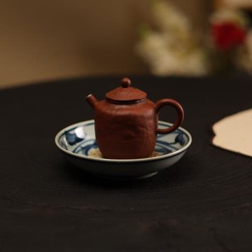 仿古青花手繪壺承茶壺養壺干泡盤壺墊壺托點心盤家用個性創意茶具