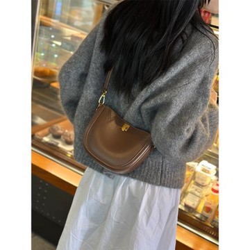 馬鞍包女士高級感2025新款爆款真皮女包斜挎包輕奢質感小眾單肩包