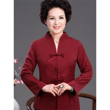 中老年婚宴禮服中式唐裝上衣媽媽裝老人過生日結婚喜婆婆棉衣外套