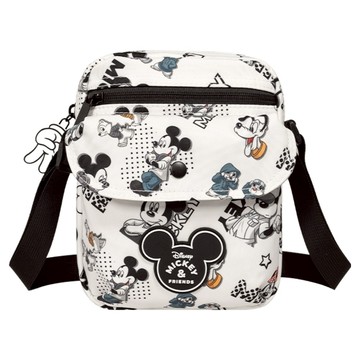 Disney 迪士尼 米奇好朋友 直式側背包 PTD24-G5-61WT  150 x 40mm  白色