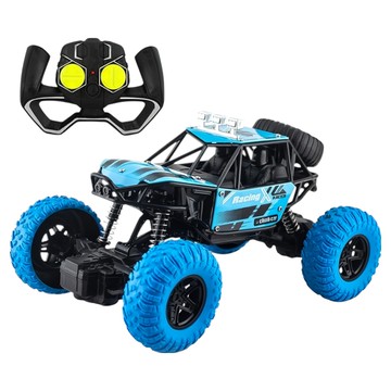 1:18 遙控彈簧避震越野車 + USB3.7V充電電池 + 遙控器 11808  藍色  1組