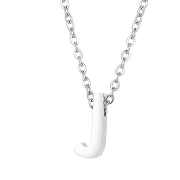 台灣客製化鏈長項鍊 純鋼字母J鋼銀色鎖骨項鏈－DUSHA ACCESSORY 杜莎飾品