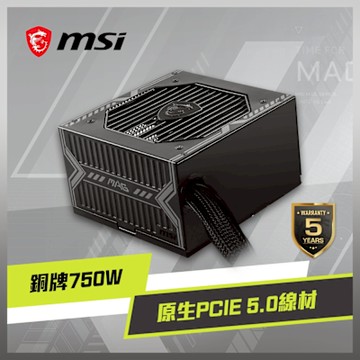 MSI微星 MAG A750BN PCIE5 電源供應器