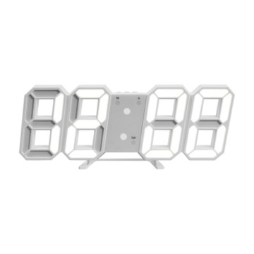 LED數字時鐘掛鐘-白殼白字