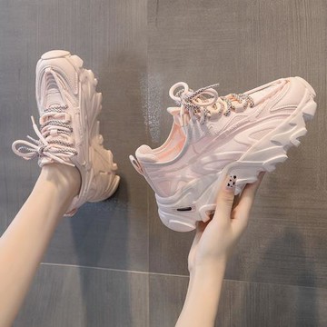 香港老爹鞋女2025春秋季網面透氣百搭休閑運動鞋慢跑鞋爆款小白鞋