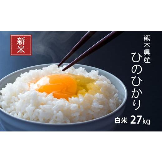 ふるさと納税 熊本県 和水町 新米 令和5年産 ひのひかり 白米27kg（27kg×1袋）