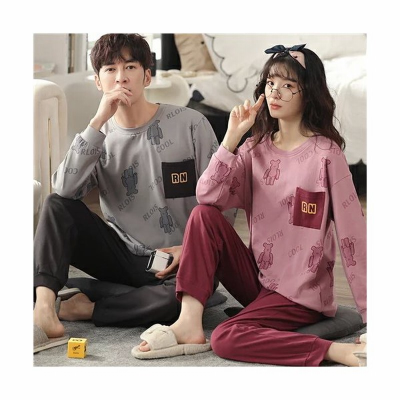 レディース 部屋着 ペアルック カップル 無印 メンズ パジャマ 秋 プレゼント ペア カップル お揃い服 おしゃれ ギフト グレー 通販 Lineポイント最大0 5 Get Lineショッピング
