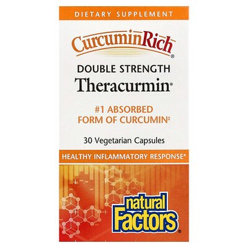Natural Factors, Theracurmin，雙倍功效，60 毫克，30 粒素食膠囊