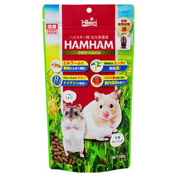 Hikari 高夠力 HAMHAM 高適口性倉鼠飼料 含維他命B3 脫脂麵包蟲  100g  1包