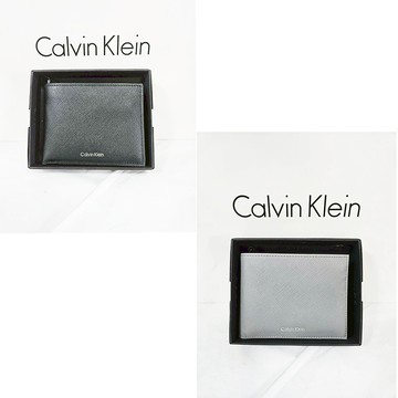 Calvin Klein_CK皮夾男夾短夾名片夾證件夾 大象灰/防刮黑 贈原廠紙袋紙盒