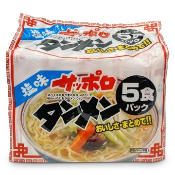 Men-Sunaoshi 札幌蔬菜鹽味袋裝拉麵 83g  5個