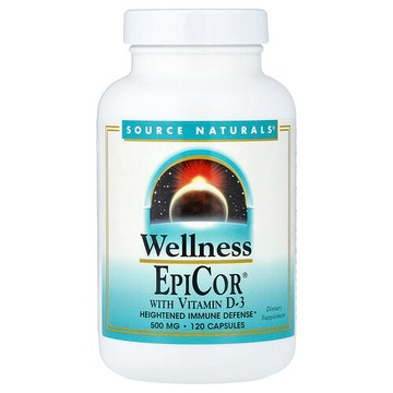 Source Naturals, EpiCor®，含維生素 D-3，500 毫克，120 粒膠囊