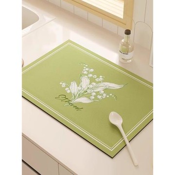 硅藻泥廚房瀝水墊餐具碗盤餐墊控水墊吧臺墊桌面茶杯墊臺面吸水墊