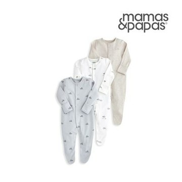 Mamas&Papas 工業時代-連身衣3件組