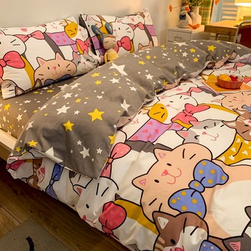 卡通兒童四件套全棉純棉男孩被套床單床笠男童三件套床上用品床套