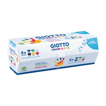 GIOTTO 幼兒安全手指膏 Set 6色 100ml  超級可水洗