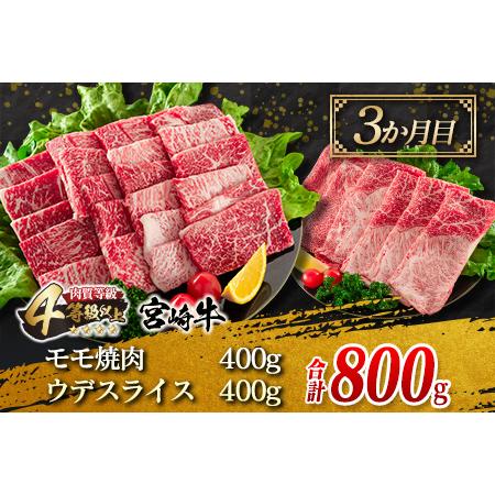 ふるさと納税 ≪3か月お楽しみ定期便≫宮崎牛焼肉＆スライスセット(総重量2.3kg)　肉　牛　牛肉 JC2-23 宮崎県日南市