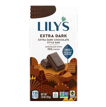 Lily's Dark Chocolate with Stevia Extra Dark 2.8 oz