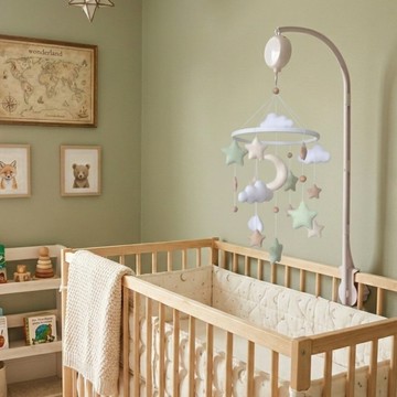 月光花園嬰兒床掛飾   中性可愛風格育嬰房裝飾   嬰兒洗禮禮物