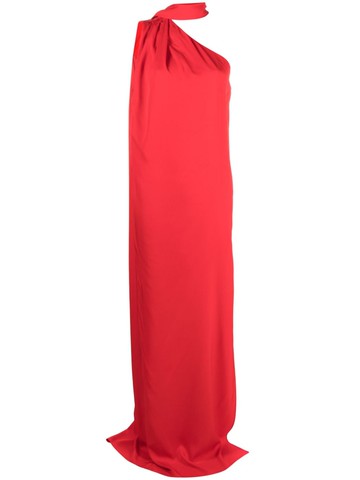 Stella McCartney - one-shoulder scarf maxi dress - women - Viscose - 36 - Red