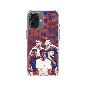 iPhone 17 Clear Case（相機按鈕） 透明 - FFF - France National team - Pattern