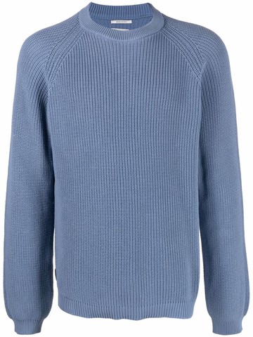 Woolrich - ribbed-knit crew-neck jumper - men - Cotton - XL - Blue