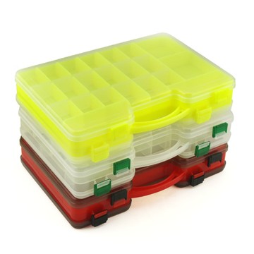 【TTFF】路亞餌 手提塑膠材質雙面插片漁具配件盒 假餌收納盒垂釣用品漁具現貨批發