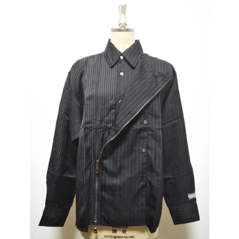 JieDa ZIP & BUTTON SHIRT (BLK) サイズ2 ジエダ ジップ ボタン シャツ