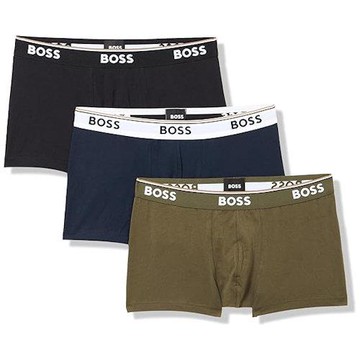 HUGO BOSS 2024男時尚合身黑藍橄欖色四角內著混搭3件組