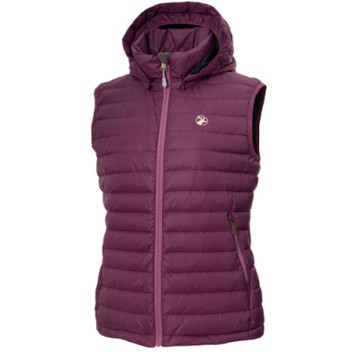 【WILDLAND荒野】女700FP拆帽極暖鵝絨背心21紫紅色
