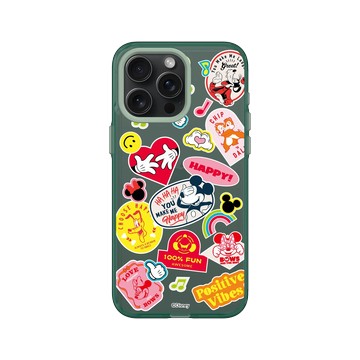 iPhone 15 Pro Max Clear 憂墨綠 - 迪士尼-米奇 Mickey - 迪士尼米奇系列 - 貼紙風格